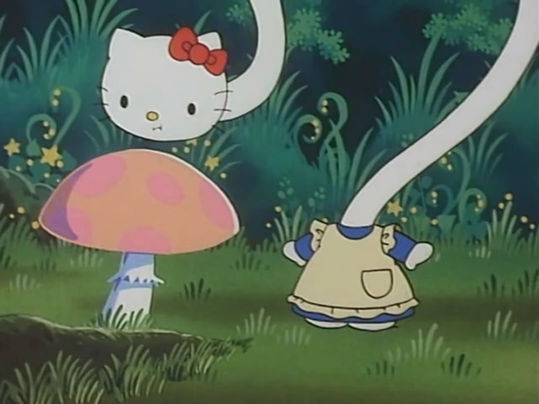 daiIysanrio's tweet image. Hello Kitty in Alice in Wonderland (1991) 💖