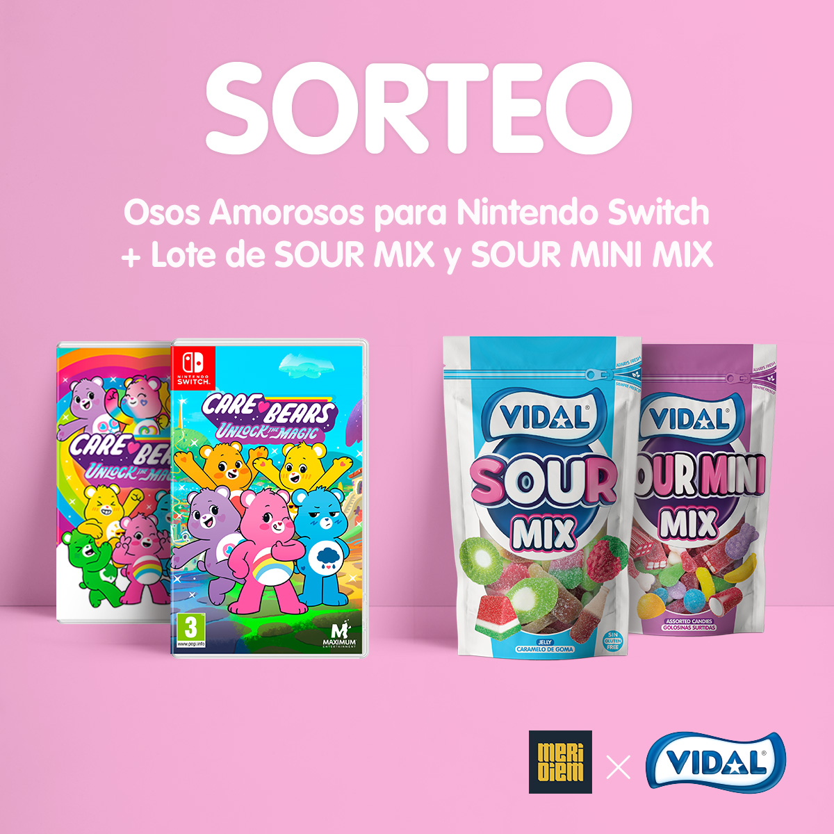 👀💘 ¡SORTEAZO CON EL JUEGO DE LOS OSOS AMOROSOS! 💘👀

Prepárate para una explosión de sabor… ¡ácida! 🍬⚡

🎁 ¿Qué puedes ganar?

🍭 Un lote de golosinas ácidas de Vidal que te harán temblar de emoción
🎮 Una edición física de Osos Amorosos para Nintendo Switch

¿Cómo