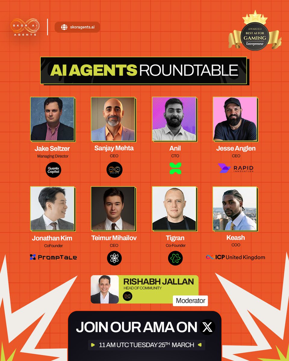🚀 AI Agent Roundtable – Must-Join AMA! 🤖🧠

AI Agents are transforming how automation, decision-making, and decentralized systems work. Join us for a power-packed roundtable with Pioneers driving this frontier forward.

📅 Date: March 25th
⏰ Time: 11 AM UTC
📍 Join live on X: