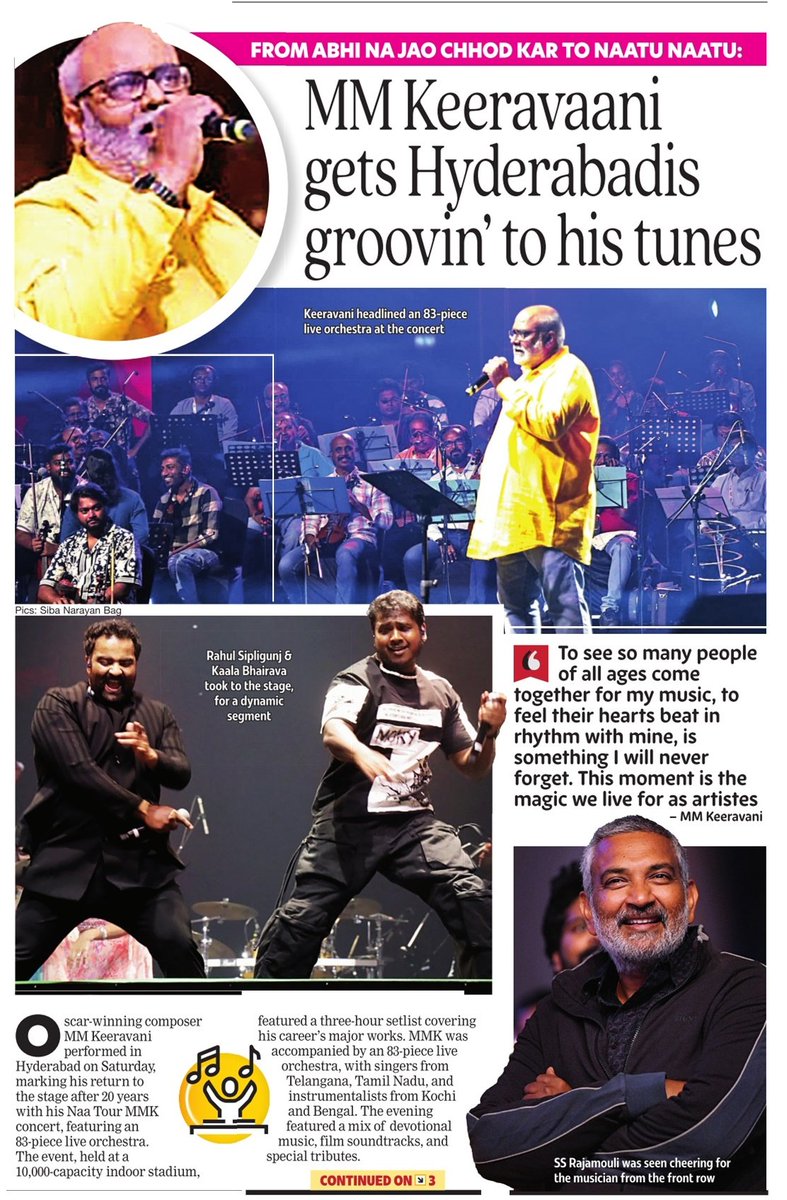 #Music #Emotion #Magic, #MMKeeravaani's concert took the #Audiences  on a of #sound and #story 

tinyurl.com/2kdysy65
#Hyderabad
