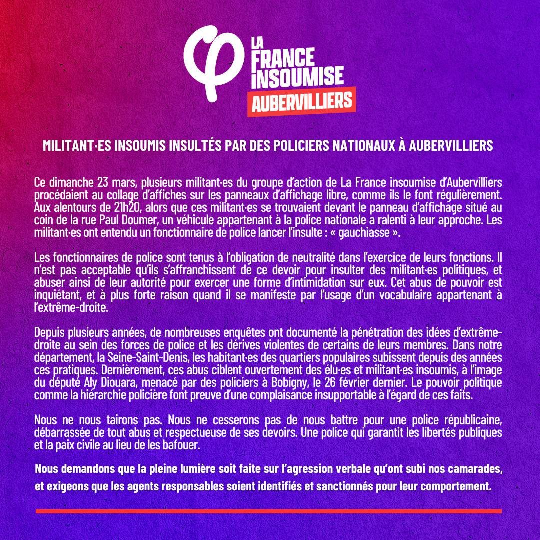 La France Insoumise NFP - Aubervilliers tweet media
