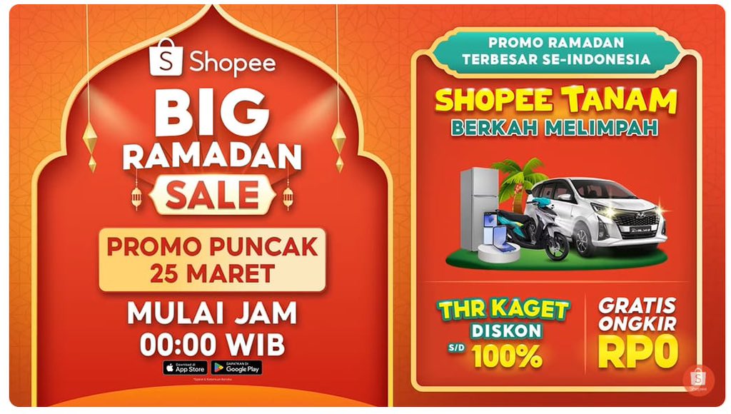 wahhh mantap nih lagi Banyak promo di Shopee! #ShopeePromoPuncak25Maret