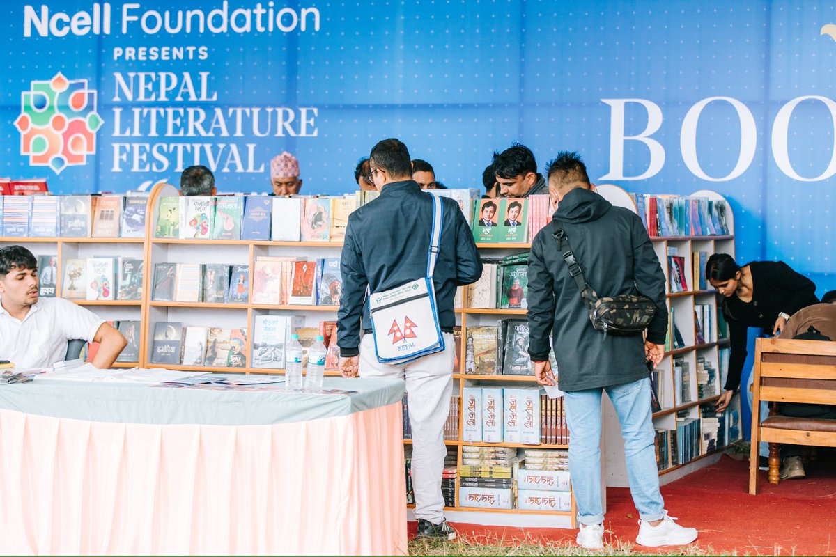 Nepal Literature Festival (@nepallitfest) on Twitter photo For the love of books! 📚✨
Book enthusiasts engrossed in stories at the Buddha Air Book Lounge, part of the Ncell Foundation Nepal Literature Festival. <a href="/AirBuddha/">Buddha Air</a> For the love of books! 📚✨
Book enthusiasts engrossed in stories at the Buddha Air Book Lounge, part of the Ncell Foundation Nepal Literature Festival. <a href="/AirBuddha/">Buddha Air</a>