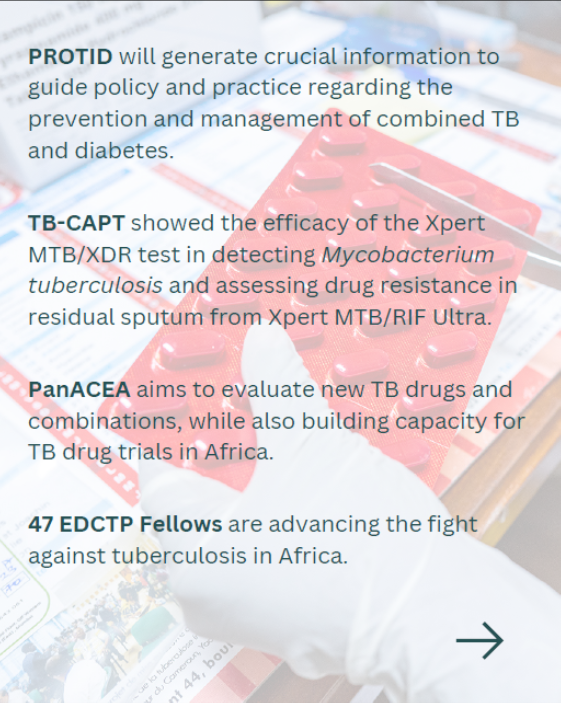 EDCTP's tweet image. On this #WorldTBDay , the EDCTP association reaffirms its unwavering commitment to end #TB through strategic investments, research priorities, and capacity building
Read more here: shorturl.at/QW1D5