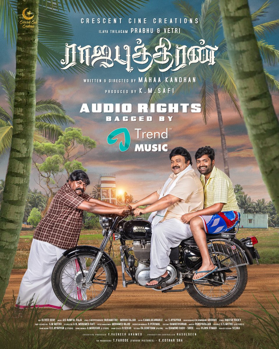 TrendMusic (@trendmusicsouth) on Twitter photo The audio rights of the <a href="/crescine24/">Crescent Cine Creations</a> #RAJAPUTHIRAN are bagged by <a href="/trendmusicsouth/">TrendMusic</a>🎶🔥
A <a href="/ais_nawfalraja/">AIS Nawfalraja</a> Musical🎧
⭐️ing #IlayathilagamPrabhu <a href="/act_vetri/">Vetri</a> <a href="/Krishnapriya829/">Krishnapriya829</a> <a href="/thangadurai123/">Thangadurai</a> <a href="/NGanapathi37889/">N Ganapathi</a> The audio rights of the <a href="/crescine24/">Crescent Cine Creations</a> #RAJAPUTHIRAN are bagged by <a href="/trendmusicsouth/">TrendMusic</a>🎶🔥
A <a href="/ais_nawfalraja/">AIS Nawfalraja</a> Musical🎧
⭐️ing #IlayathilagamPrabhu <a href="/act_vetri/">Vetri</a> <a href="/Krishnapriya829/">Krishnapriya829</a> <a href="/thangadurai123/">Thangadurai</a> <a href="/NGanapathi37889/">N Ganapathi</a>