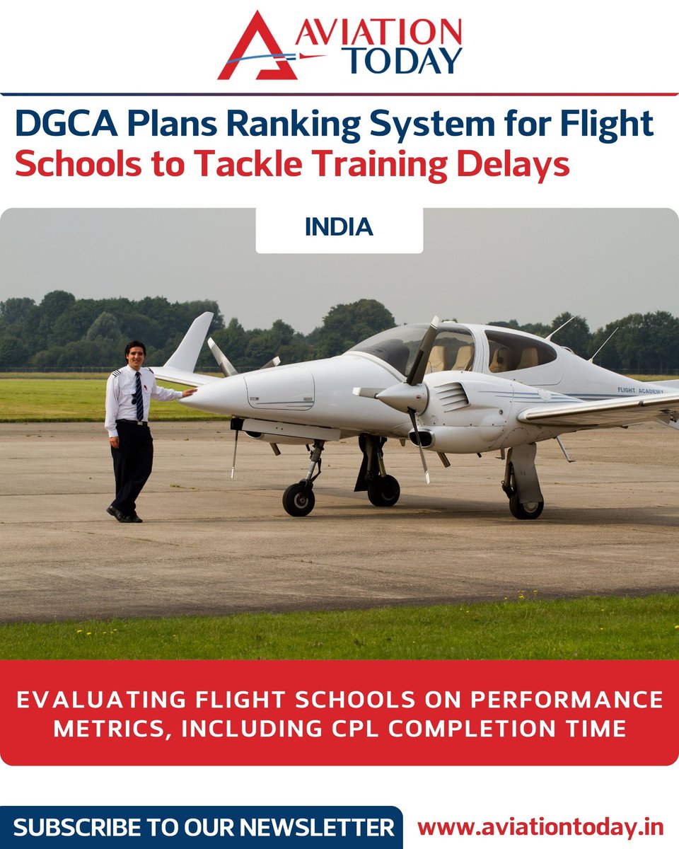 _aviationtoday's tweet photo. India's aviation regulator, DGCA, is considering a ranking system for flying schools.
#dgca #flighttraining #fto #india #pilots #pilottraining #indianfto #flightschool #cpl #commercialpilot #commercialpilottraining #pilotlicense #pilotschool #indianaviation #latestnews https://t.co/OFuASvDMJU