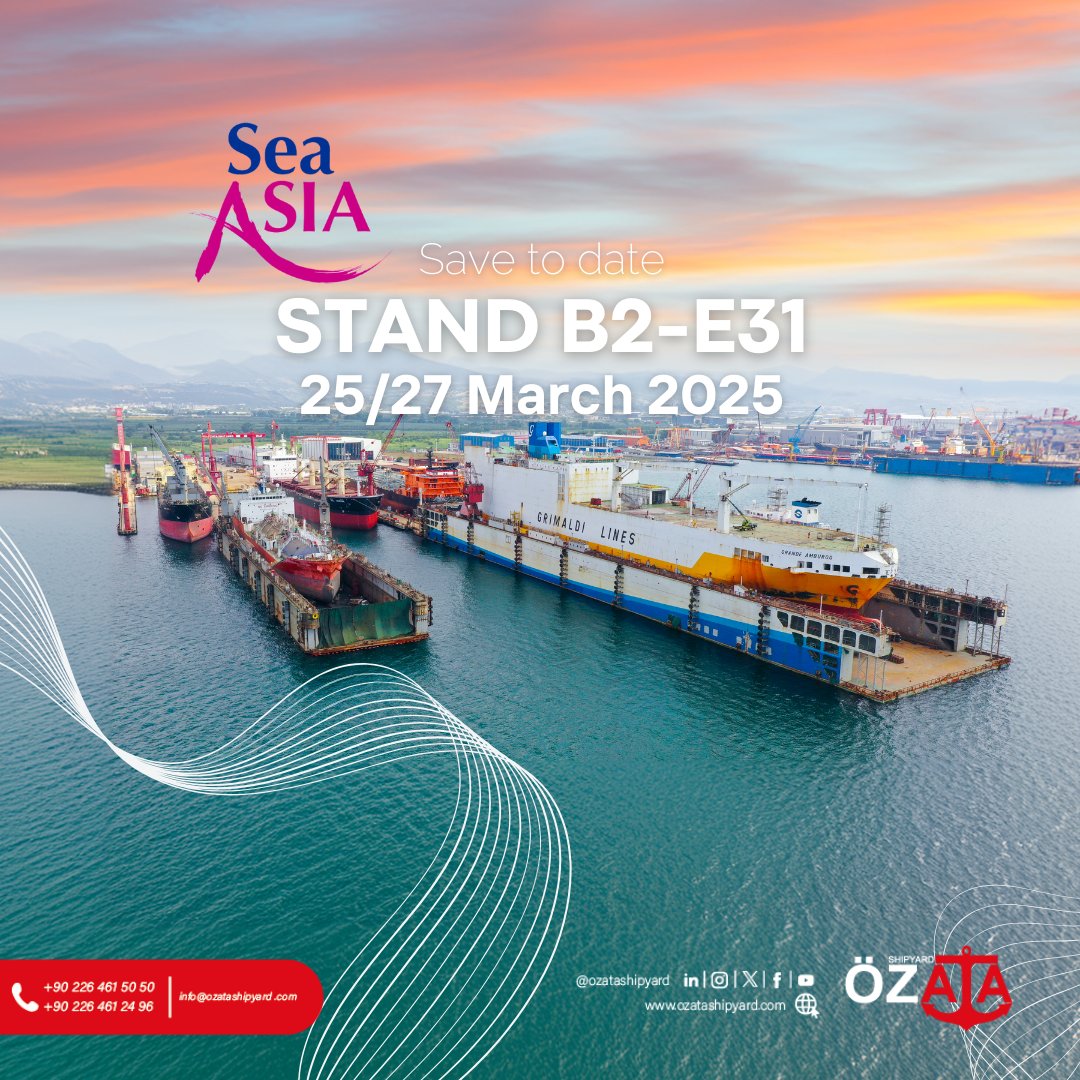 we will be attending in sea asia 2025. we look forward to welcoming you at our booth B2-E31.
.
.
.
.
#ozatashipyard #seaasia2025