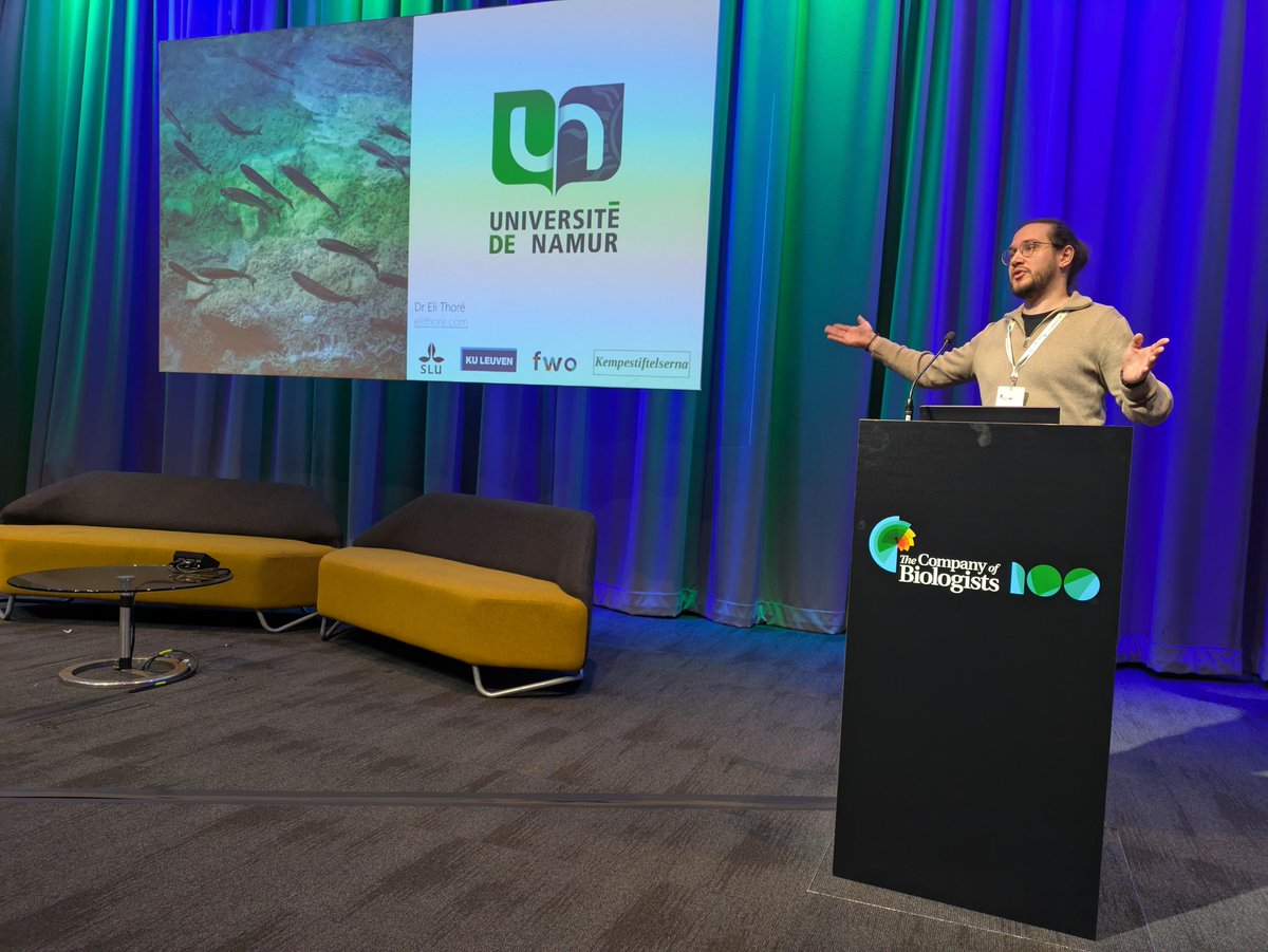 Brilliant talks from Eli Thoré - <a href="/EliSJThore/">Eli Thoré</a> (University of Namur) and Leah Costello (University of Manchester). 

Hearing about consequences of pharmaceutical pollutants and microplastics on aquatic life

#biologists100