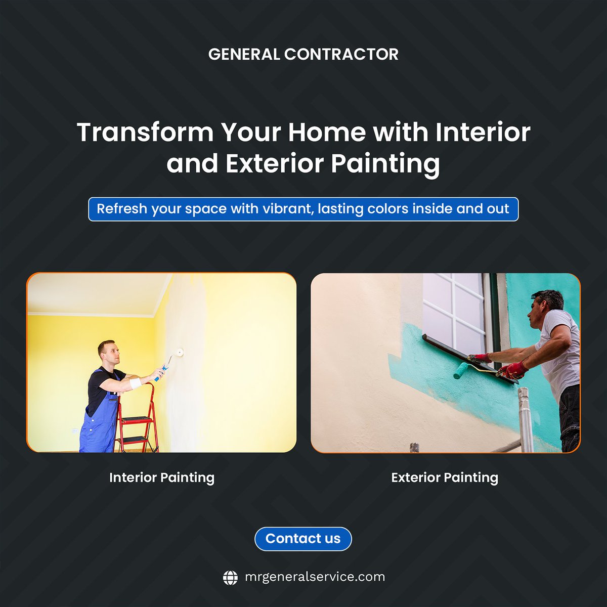 Mrgeneralservi's tweet photo. Transform your home with professional interior and exterior painting. Bold or subtle, vibrant paint boosts style and curb appeal.

https://t.co/ir6REbqnB8

#mrgeneralservice #paintingservices #homemakeover #expertpainters #qualitypainting #interiordesign #roomrenovation https://t.co/eLEBUym19X