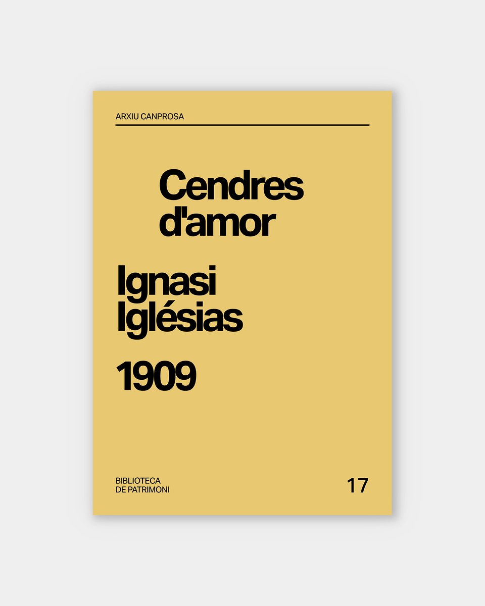 Avui publiquem el dissetè títol de l'Arxiu Canprosa: «Cendres d’amor» d'Ignasi Iglésias.

📚 Breu i punyent, destil·la elegantment l'aportació d'Iglésias a l'escena catalana: el diàleg entre drama psicològic i teatre social.

📍 Podreu llegir-la a canprosa.cat