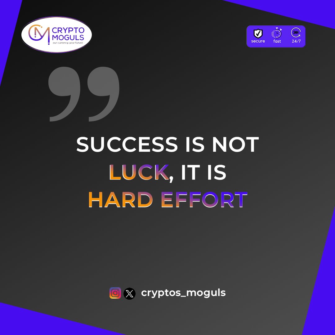 cryptos_moguls's tweet photo. Success is HARD EFFORT
#cryptomoguls #digital #currency #crypto #cryptocurrencies #defi #trade #best #rate #deal #moguls #mogulmindsets #future #finance https://t.co/2iluZJ5Ejb