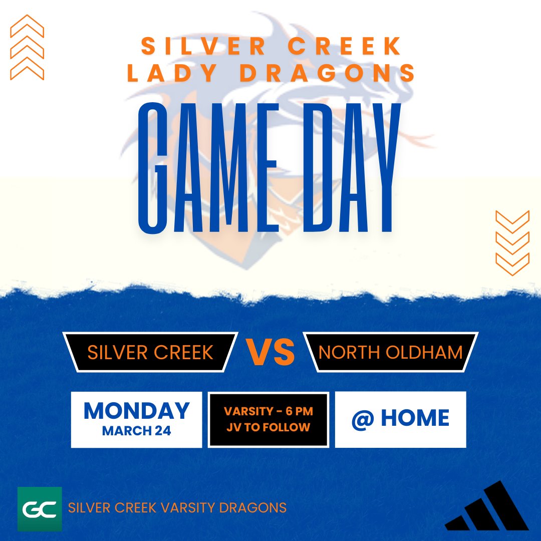 Game Day is finally here🙌

🗓️ March 24, 2025 
⏰ V-6:00 PM, JV to follow
📍Silver Creek
