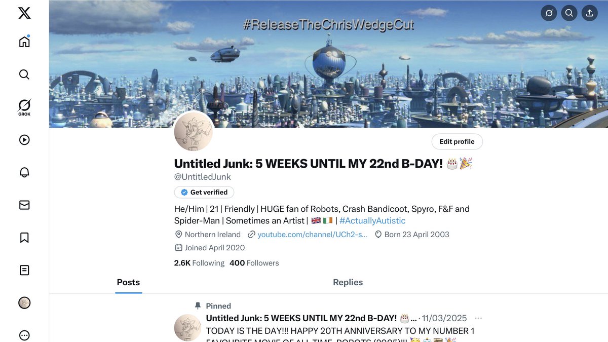 UntitledJunk's tweet photo. I can’t believe it nearly took me five years, but thanks for 400 followers everyone! Let’s try to reach 1K before 2025 ends! 🥳🎉 https://t.co/xzLfTZ4TcU