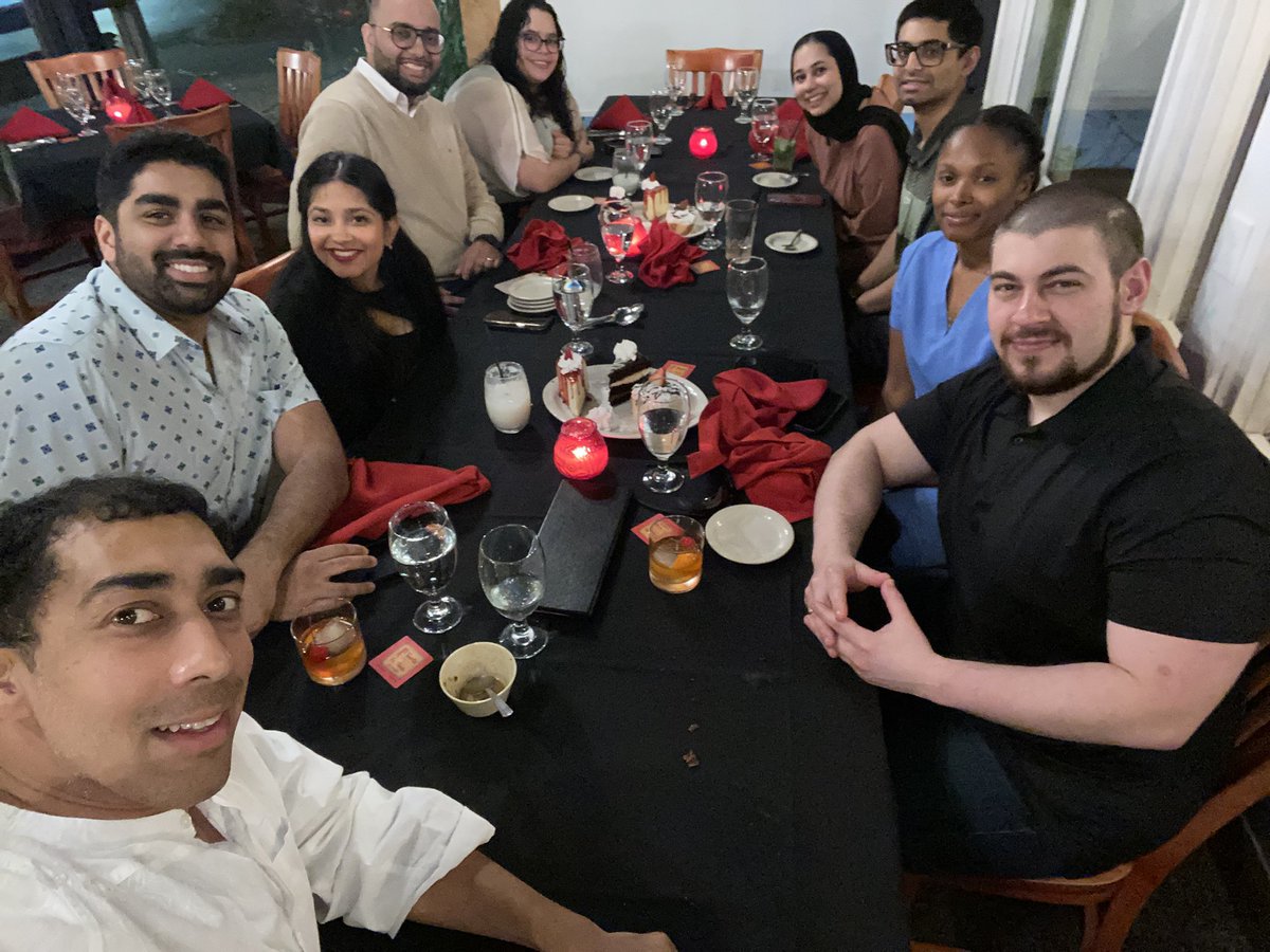 Enjoying our annual chief resident dinner. Thank you our 24-25 graduating chiefs… it’s been a pleasure to watch y’all grow professionally!