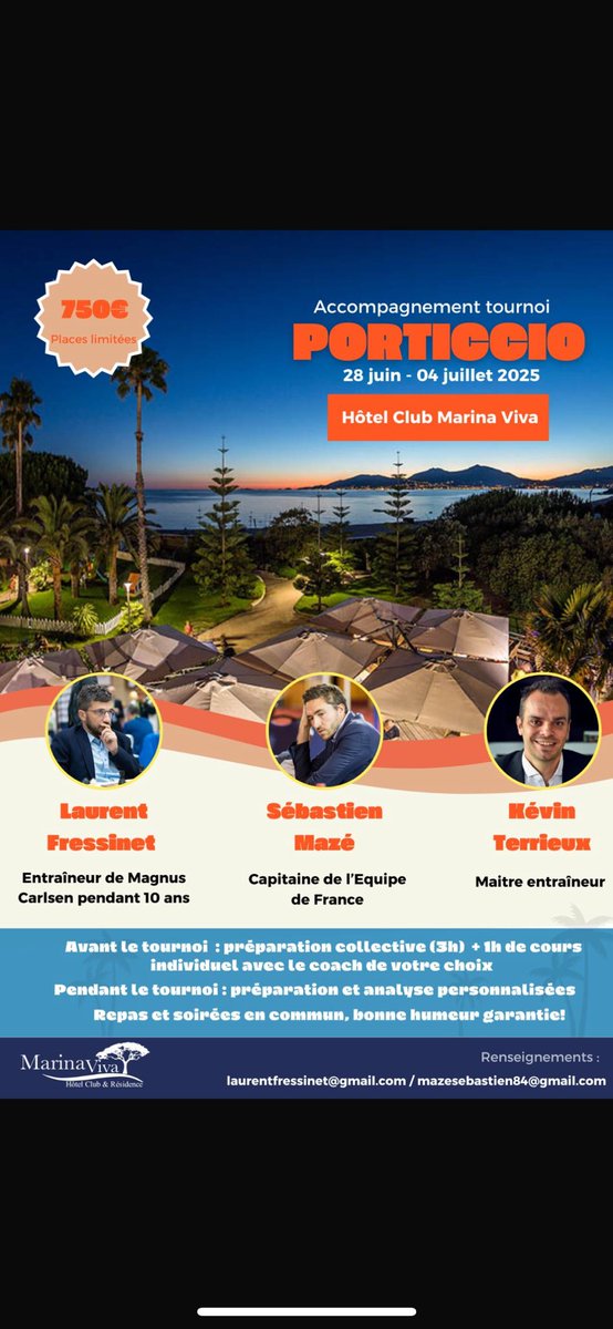 Sebastien Mazé (@mazetovic) on Twitter photo Un plaisir de faire la 2eme édition de notre stage pendant le tournoi de Porticcio (Corse) avec <a href="/FressinetL/">Fressinet Laurent</a> .Cadre fabuleux, prépa le matin , analyse le soir , le tout dans une ambiance joyeuse! On s’est renforcé avec top coach des Jeunes , Kevin Terrieux! Infos et Insc par mail. Un plaisir de faire la 2eme édition de notre stage pendant le tournoi de Porticcio (Corse) avec <a href="/FressinetL/">Fressinet Laurent</a> .Cadre fabuleux, prépa le matin , analyse le soir , le tout dans une ambiance joyeuse! On s’est renforcé avec top coach des Jeunes , Kevin Terrieux! Infos et Insc par mail.