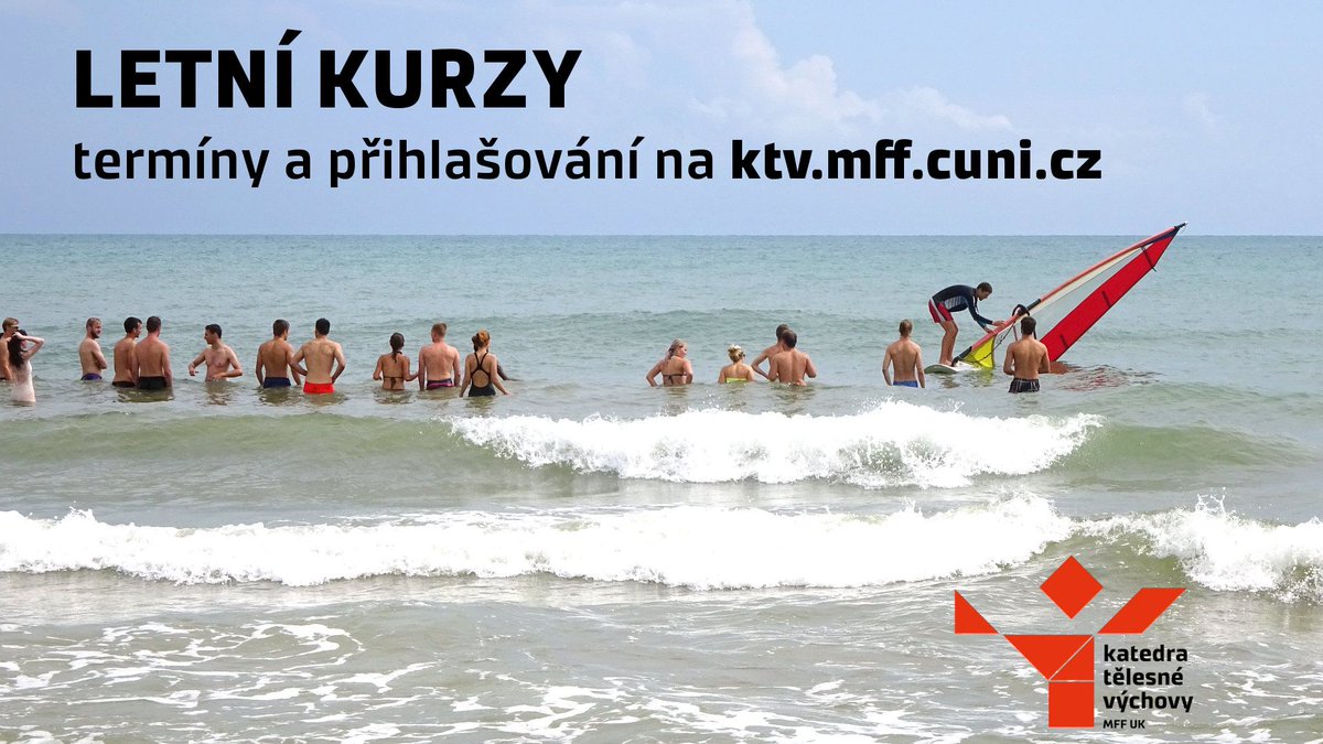 Katedra tělesné výchovy spustila přihlašování na letní sportovní kurzy! Poznejte z kánoe krásy Vltavy, zažijte vítr v plachtách u italského Gargána nebo vyrazte objevovat naše nejvyšší hory. 🚣‍♀️🏞️⛵️

📌Kompletní nabídka letních kurzů zde: ktv.mff.cuni.cz/kurzy/letni-ku…