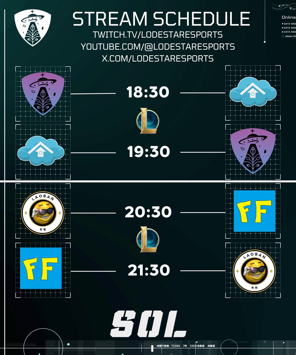 📺STREAM SCHEDULE 

Tonight it's do or die time for our academy in div 3 if we 2-0 we lock playoffs if not our faith is not in our hands!

In the other half of the show we are bringing you a battle of two giants in div 2 where they will fight it out for the second seed going into