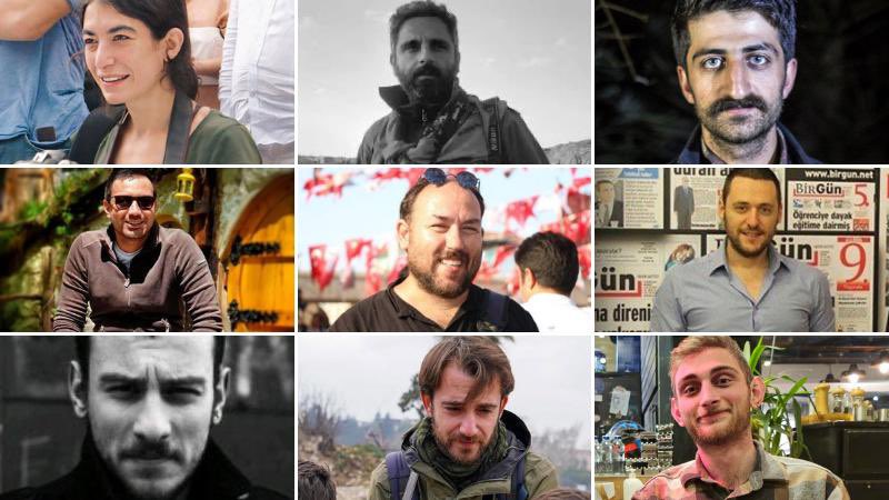 Los 9 compañeros turcos detenidos por Erdogan esta mañana en sus domicilios.

Yasin Akgül, Ali Onur Tosun, Barış İnce, Bülent Kılıç, Kurtuluş Arı, Zeynep Kuray, Hayri Tunç, Zişan Gür, Murat Kocabaş.

Entre ellos, algunos de los mejores foto-periodistas del mundo.