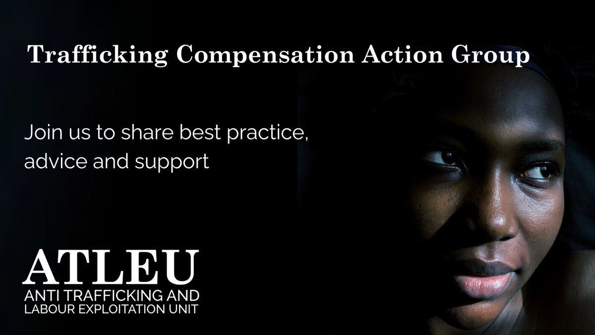 ATLEU (@atleunit) on Twitter photo Trafficking Compensation Action Group: Reminder to send in your questions to tcag@atleu.org.uk! Our panel will answer all your questions on litigation tactics in #humantrafficking #compensation claims.
See you on Weds 26th, 6pm. Big thank you to 7BR Chambers for hosting! Trafficking Compensation Action Group: Reminder to send in your questions to tcag@atleu.org.uk! Our panel will answer all your questions on litigation tactics in #humantrafficking #compensation claims.
See you on Weds 26th, 6pm. Big thank you to 7BR Chambers for hosting!