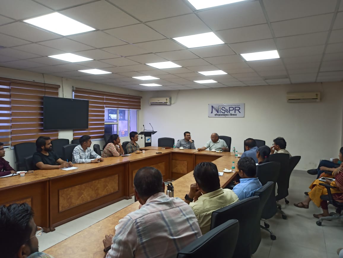 AcSIR_NIScPR's tweet photo. Prof. Deepak Kumar, Eminent Professor (Retd.), JNU, New Delhi, had an inspiring session with CSIR-NIScPR Coordinator, Dr. Vipan Kumar, faculty, and Ph.D. students on 20.03.2025. A day filled with insights, discussions, and knowledge-sharing! @CSIR_NIScPR @AcSIR_India https://t.co/OgAzYpg6Fx
