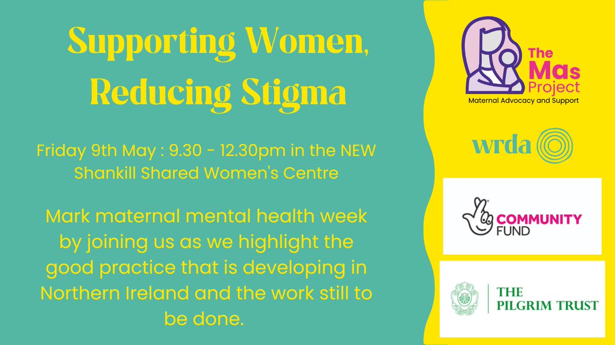 Register now for Supporting Women, Reducing Stigma buff.ly/iqIaUOc 

The event will address the challenges that women face in disclosing a maternal mental health problem &amp; what can be done to address this to produce better outcomes for mums facing additional challenges.