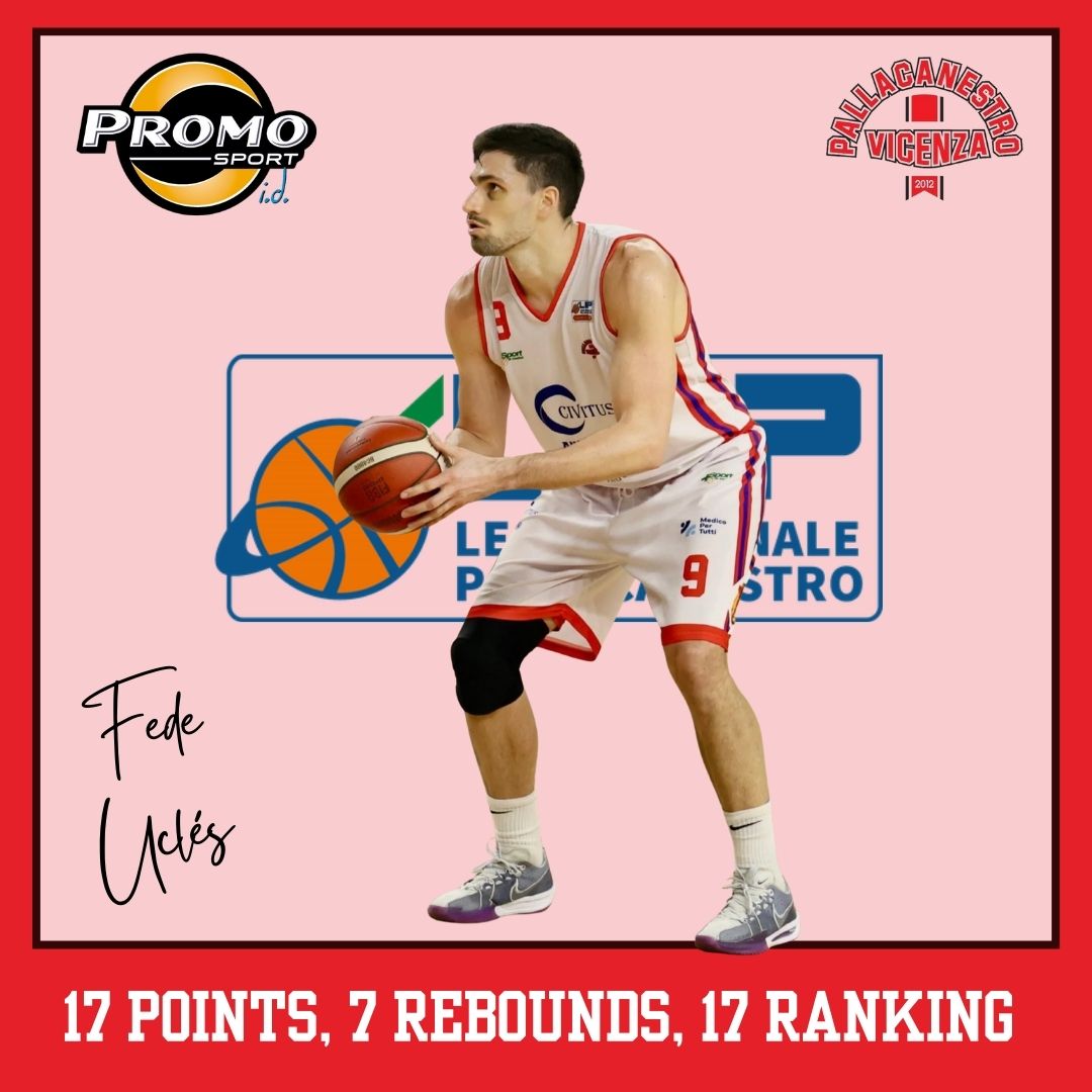 Italy - Serie B 🇮🇹 Fede Uclés had 17 points, 7 rebounds and 4 assists (17 ranking) for Pallacanestro Vicenza #PSFam