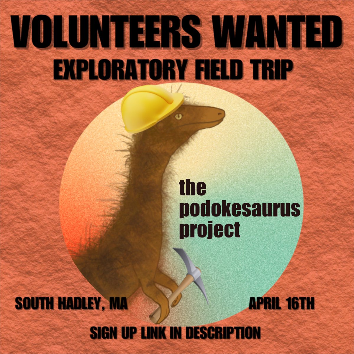 Help us look for Podokesaurus-bearing rocks!

Volunteer sign-up for our first exploratory field trip is live, just fill out the form below (or contact us directly if you don’t have a Google account):

docs.google.com/forms/u/0/d/1E…