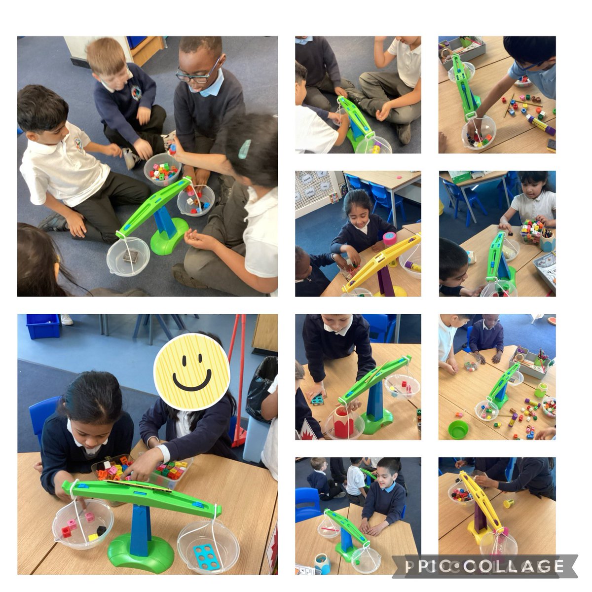 BPClass12's tweet photo. In Maths today we measured the mass of an object using cubes. https://t.co/cpOANxKmCb