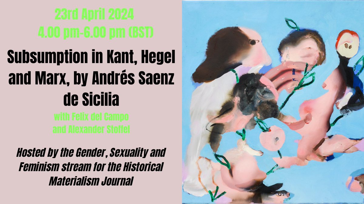 Félix del Campo (@felixdlcampo) on Twitter photo Come join me and <a href="/StoffelAlex/">Alex</a> for a conversation with Andrés Sanez de Sicilia <a href="/Asaenzdesicilia/">Andrés Saenz de Sicilia</a> important new book, hosted by the Gender, Sexuality and Feminism stream for <a href="/histmat/">Historical Materialism Journal</a>. Register here eventbrite.com/e/subsumption-… Come join me and <a href="/StoffelAlex/">Alex</a> for a conversation with Andrés Sanez de Sicilia <a href="/Asaenzdesicilia/">Andrés Saenz de Sicilia</a> important new book, hosted by the Gender, Sexuality and Feminism stream for <a href="/histmat/">Historical Materialism Journal</a>. Register here eventbrite.com/e/subsumption-…