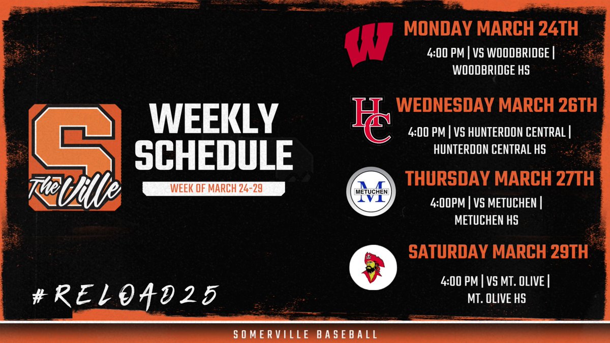 The final week of preparation before it’s go time! 💪⚾️  4⃣scrimmages on deck to get us ready for Opening Day. Let’s finish strong! 🔥 #reload25