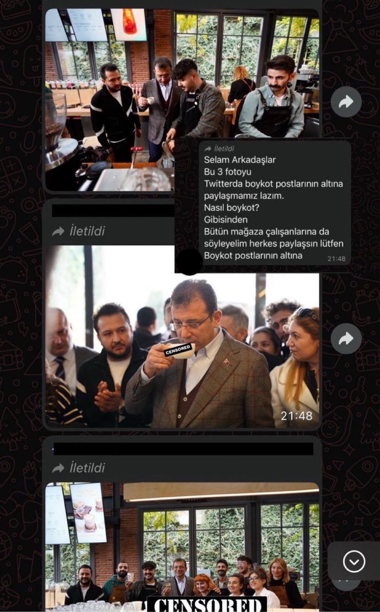 ajansJargon's tweet photo. Bazı firmalar, CHP’nin başlattığı tüketim boykotunun ardından paniğe kapıldı.

Yöneticilerin, çalışanlarına toplu mesaj atarak ters algı yapmaya çalıştığı görüldü. https://t.co/Dkb6RrhcWH