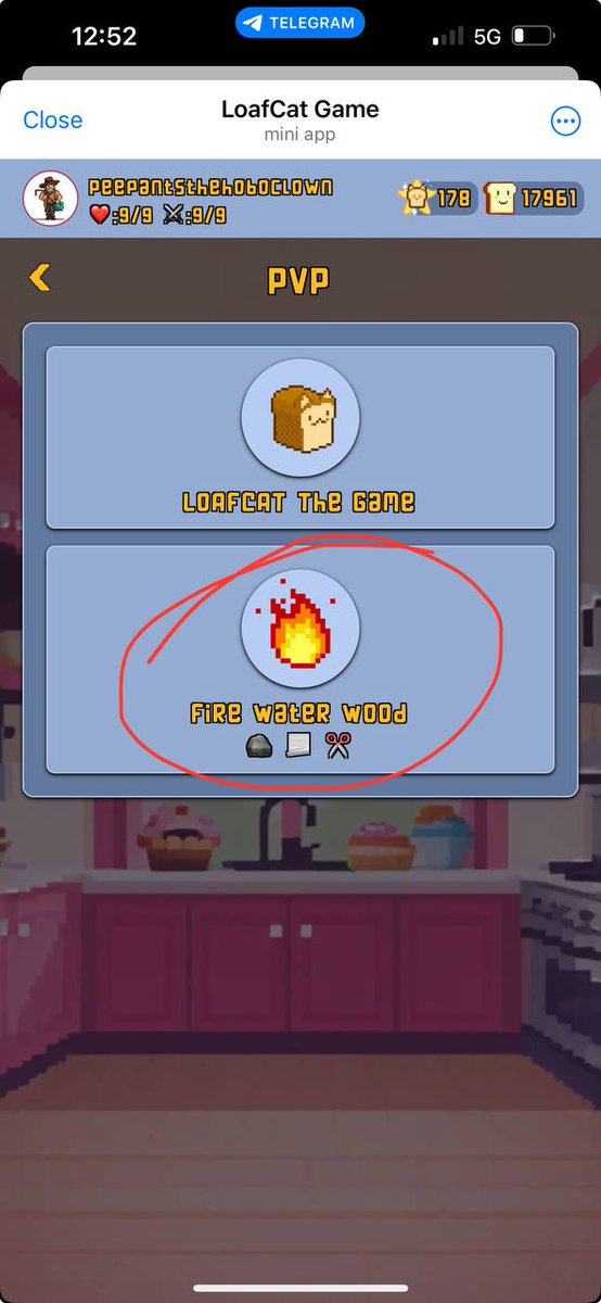 🚨Fresh from the oven! 🚨

A new PVP mode— Fire🔥 Water🫧 Wood🪵. Our loafy take on the classic Rock, Paper, Scissors. 

Have fun!