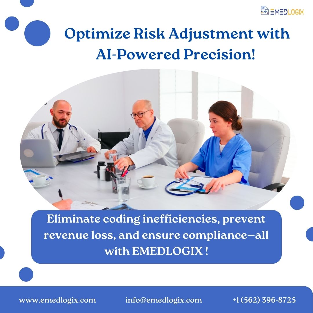 emedlogix's tweet image. Optimize Risk Adjustment with AI-Powered Precision! EMEDLOGIX transforms Medicare Advantage, ACOs, and Managed Care with AI-driven solutions for HCC coding, MEAT validation, RAF optimization, and compliance.
Try Now: emedlogix.com

#RiskAdjustment #AIinHealthcare