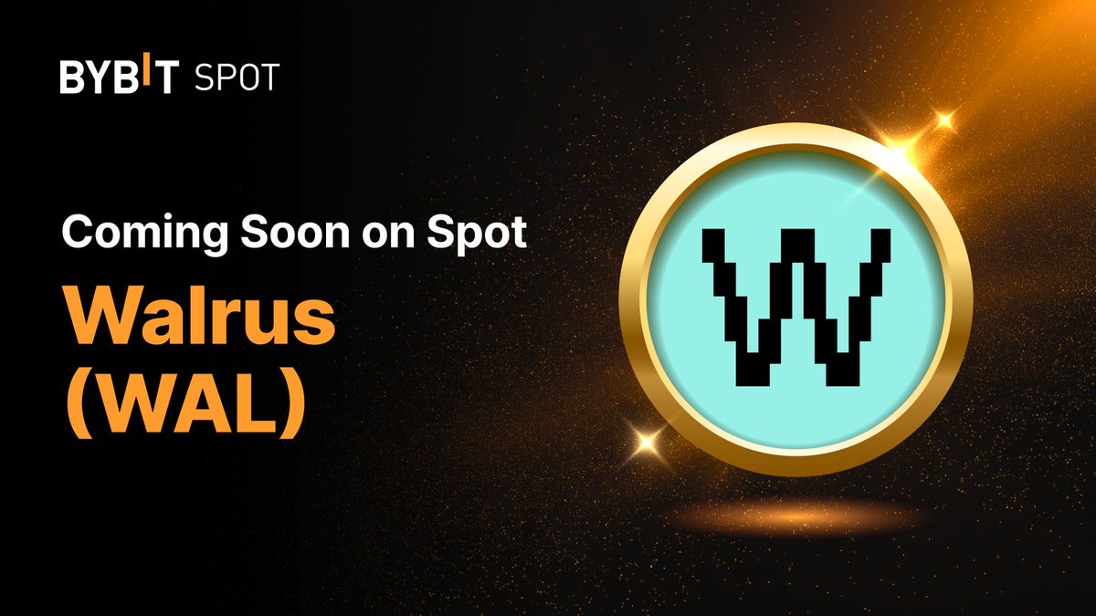 Bybit_Official's tweet photo. 📣 $WAL is coming soon to the #BybitSpot trading platform with @WalrusProtocol!

Listing time: Mar 27, 10AM UTC. Stay tuned for more!

#BybitListing #TheCryptoArk https://t.co/glJZHZOgHQ
