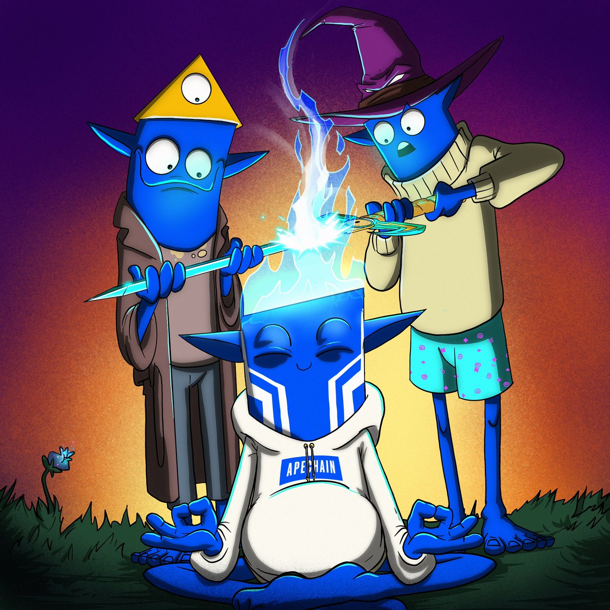 gm blues! fire keeps burning.