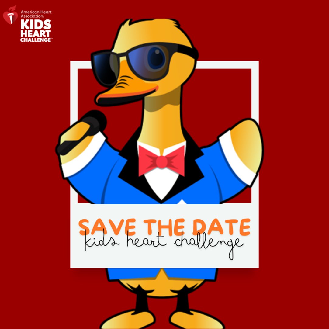 Save The Date for our School's Kids Heart Challenge Program! A super fun experience where our students will learn how to keep their hearts happy and healthy and how to save a life! You can get signed up here! www2.heart.org/site/TR?fr_id=…