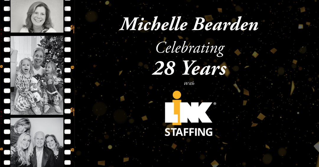 Cheers to 28 amazing years! 🎉 Congratulations to Michelle Bearden on her incredible milestone with Link Staffing Services.

#LinkFamily #LinkValues #LinkJobs #WorkAnniversary #Congrats #StaffingSolutions #WomanOwnedBusiness