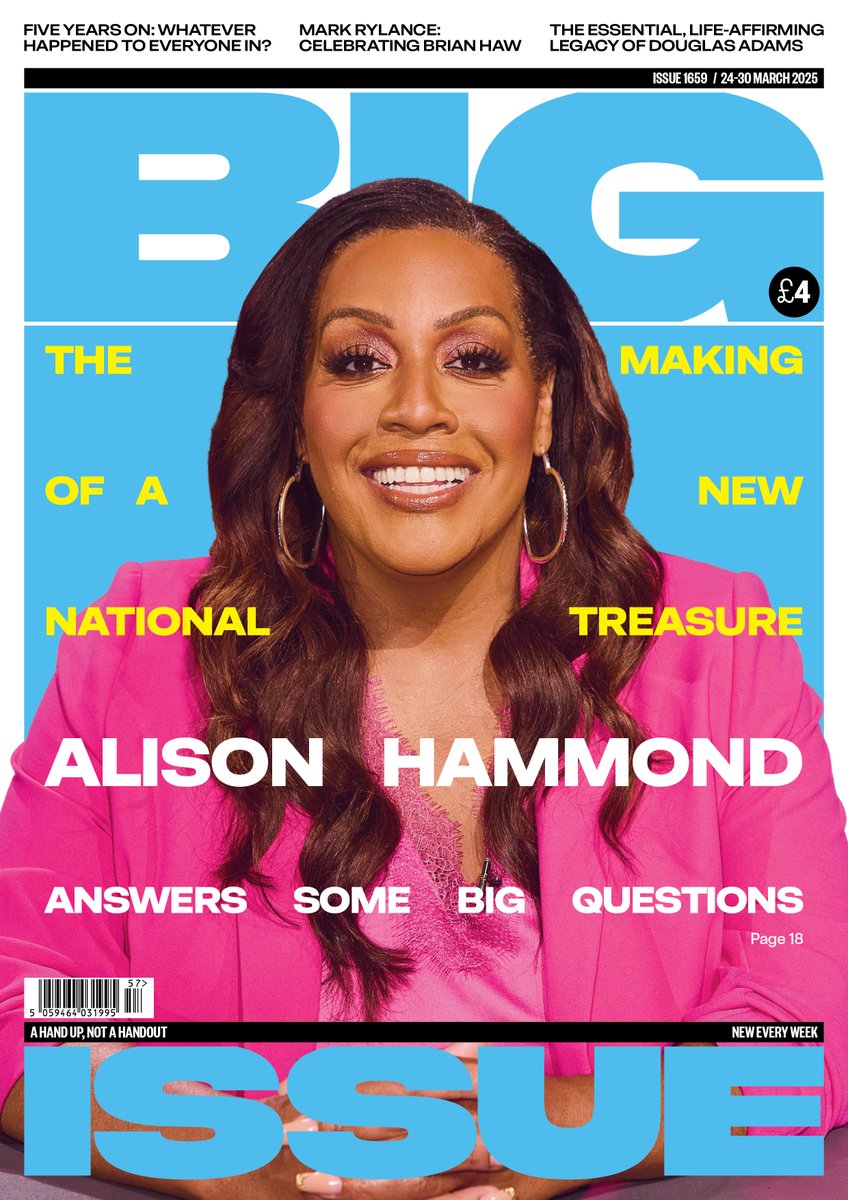 Inside this week’s Big Issue:

⭐ <a href="/AlisonHammond/">Alison Hammond</a> covers everything in 'Big Questions'
🔎 The Everyone In scheme stopped rough sleeping. What went wrong?
⚽ David James looks back on his football career

Plus much more!

Find your local vendor: bit.ly/3K7E9V5