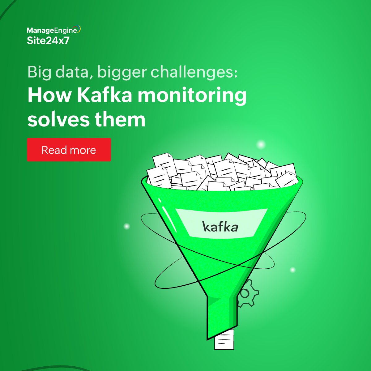 Site24x7's tweet image. Ensure real-time data flow, prevent bottlenecks, and maintain high throughput with Site24x7's Kafka monitoring tool. 
Learn more: site24x7.com/blog/role-of-k…
#KafkaMonitoring #BigData #DataStreaming #Site24x7
