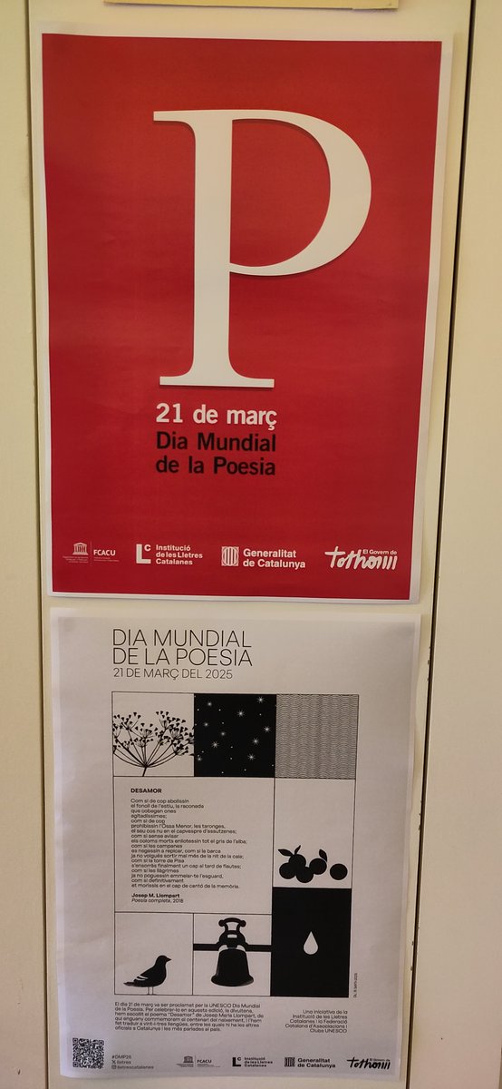 VidalJordina's tweet photo. No se'ns acut millor manera de celebrar el #DMP25 que recitant-ne a la nostra #BibliotecaEscolar🗣️
Un cop més, els #PatisPoètics han permès al nostre alumnat escoltar #poesia📜
De la mà d'en @marcmagrinya, amb el poema escollit per @lletres: "Desamor", de Josep M. Llompart 😍 https://t.co/TMHPo4W1rF