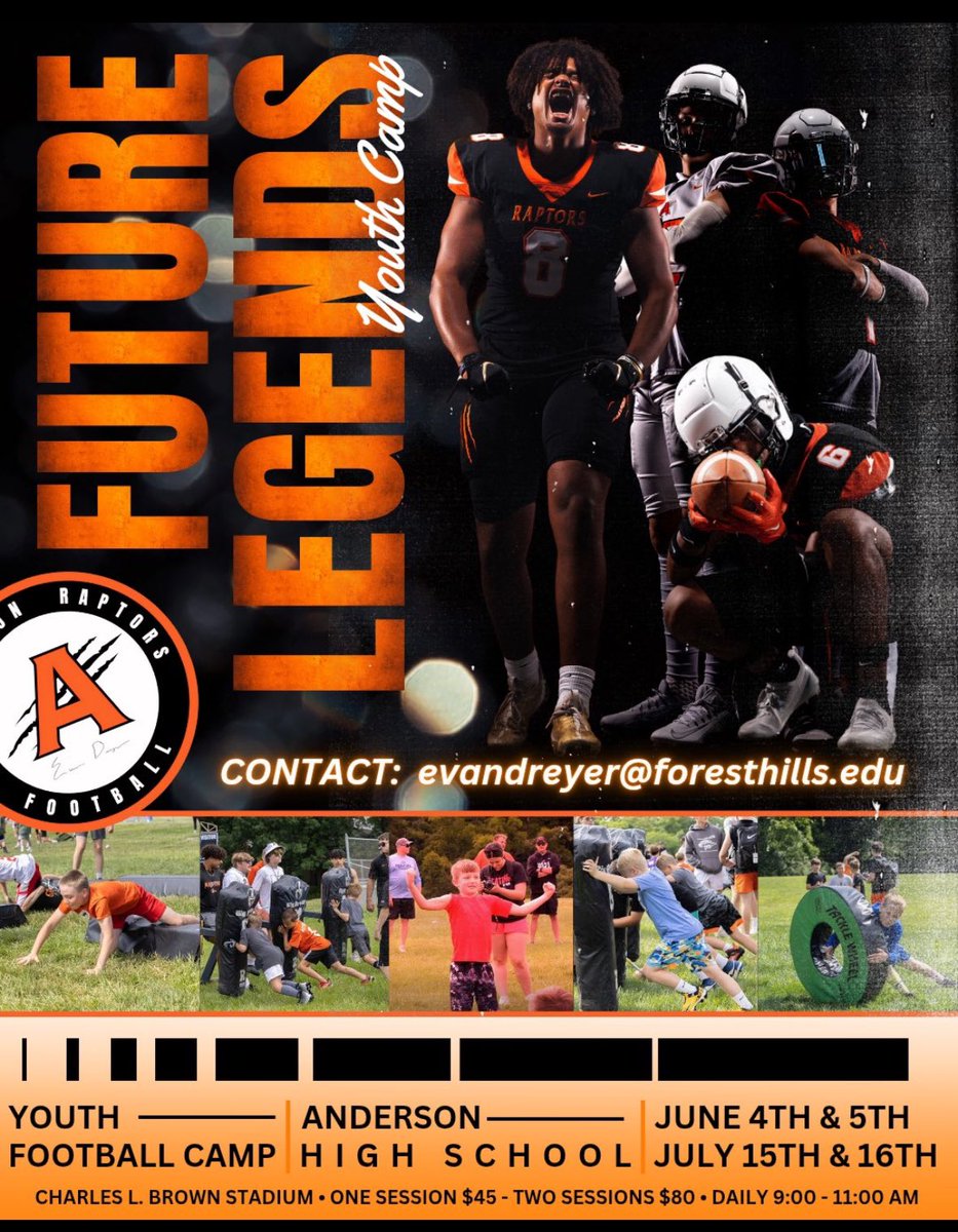 Summer will be here before we know it!  Make sure this camp is on your list ☑️
Get trained by the best coaches and players around 🧡🖤

Session 1: June 4-5
Session 2: July 15-16

andersonboosters.wufoo.com/forms/mds6srg1…
