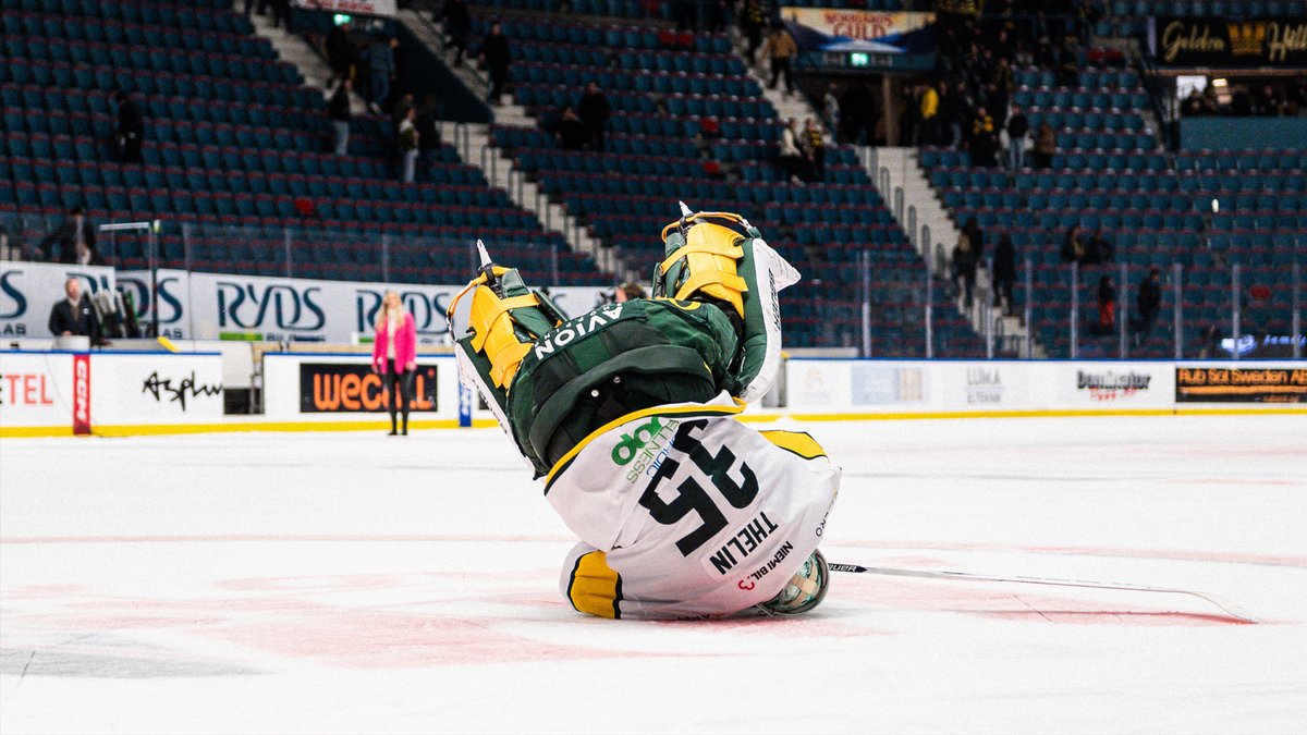 hockeyallsvensk's tweet photo. Melker Thelin – en mur i slutspelet. 🧱

– 3 matcher
– 95,96 i räddningsprocent
– 1,33 insläppta mål per match https://t.co/cgouIdJbnn