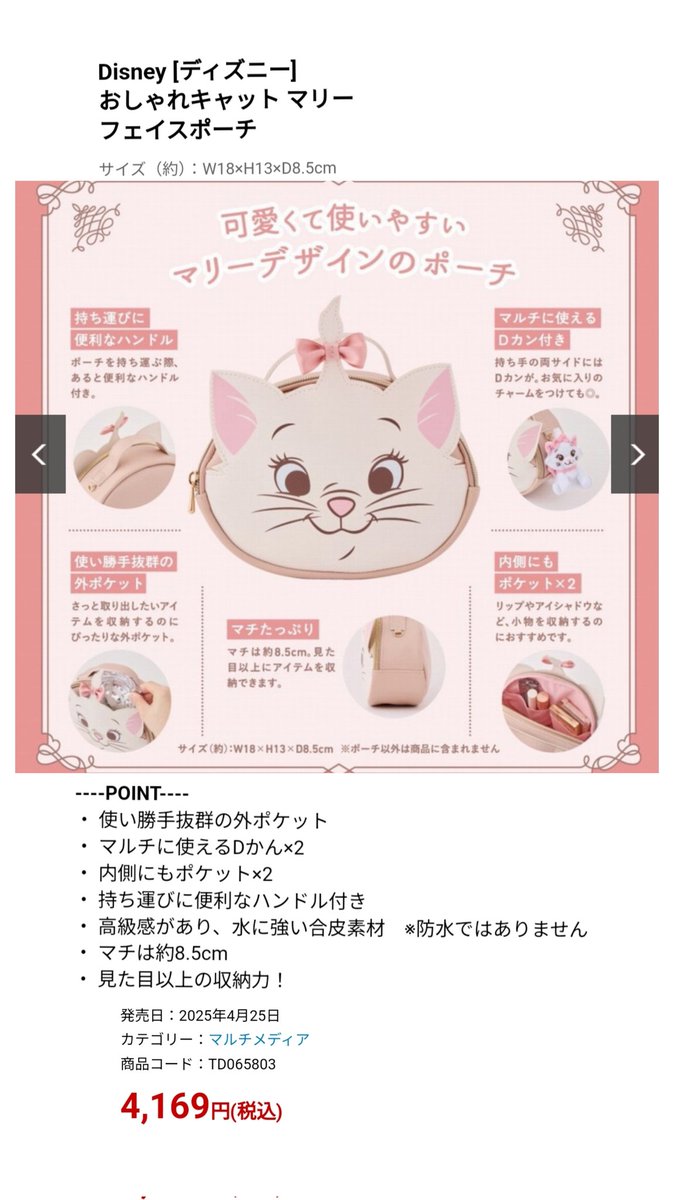 ディズニー マリーちゃん カチューシャ＆ショルダーポーチ セット ディズニー マリーちゃん カチューシャとショルダーバッグ 即日