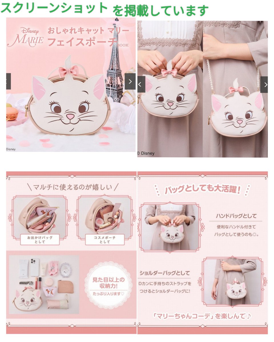 4/25発売 マリーちゃん お顔(フェイス)ポーチ 「Dカン」に手持ちの