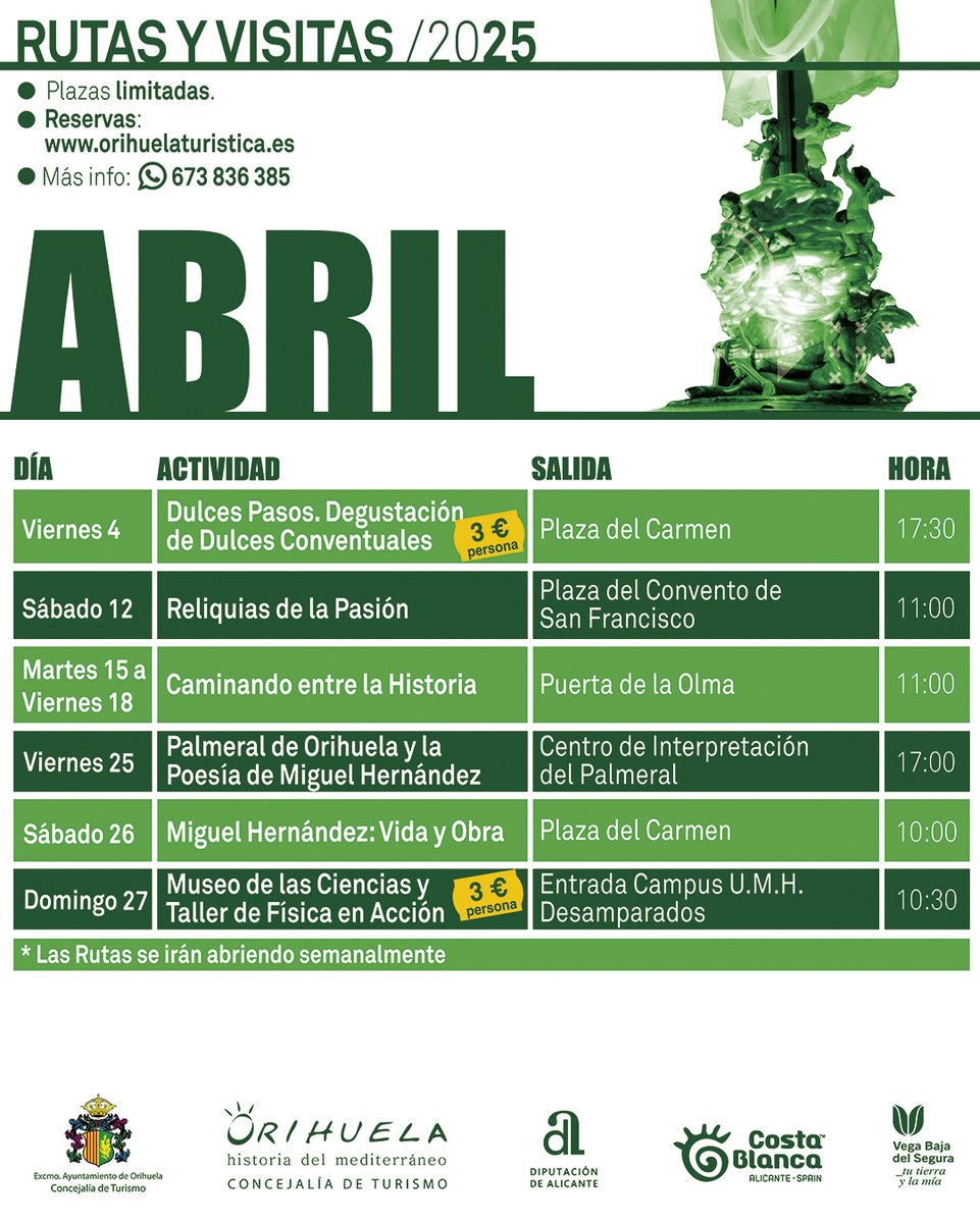 AytoOrihuela (@aytoorihuela) on Twitter photo ▶️Turismo organiza rutas en abril para disfrutar de Orihuela en Semana Santa
<a href="/orihuelaturis/">Orihuela Turística</a>
orihuela.es/turismo-organi… ▶️Turismo organiza rutas en abril para disfrutar de Orihuela en Semana Santa
<a href="/orihuelaturis/">Orihuela Turística</a>
orihuela.es/turismo-organi…