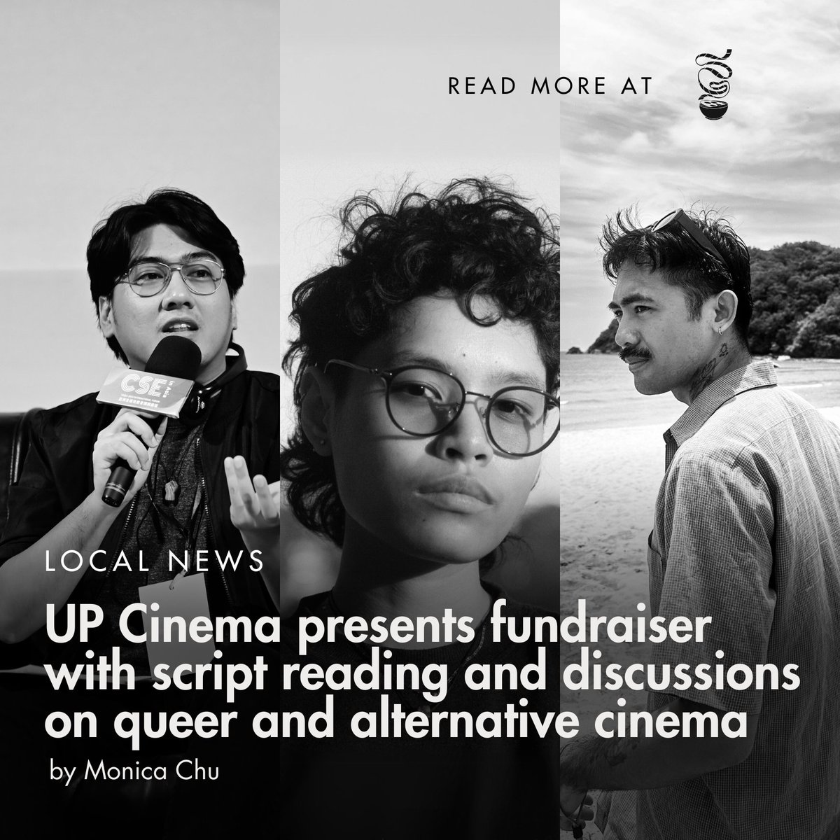 TALKING PICTURES.

UP Cinema, will host a public script reading and roundtable discussions with queer and alternative filmmakers on March 29 in UP Diliman.

Read the full story: sinegang.ph/local-news/upc…

SINEGANG.ph is an official media partner of Talking Pictures.