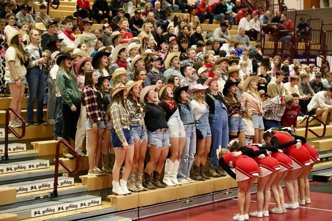 StMaryHoops's tweet image. Big shout out to our Cardinal Crazies!  Two state tournaments in two weeks and never missed a beat.  So much support in Huron and Aberdeen.  Thank you!  You made a difference.  #Cards #SeaOfRed
