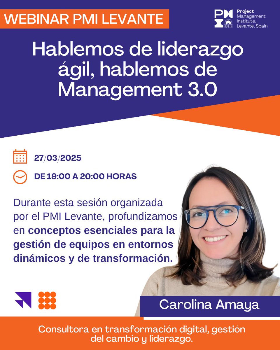 ¿Sabías que el liderazgo ágil puede transformar tu gestión de equipos? 

🌟 Únete al webinar "Hablemos de liderazgo ágil" con Carol Amaya el 27 de marzo, 19:00-20:00. 

¡Inscríbete! 👉 bit.ly/4bO1Tt9 

#LiderazgoÁgil #Management30 #TransformaciónDigital #GestiónDelCambio