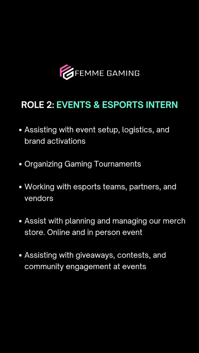 FEMME GAMING (@femmegaminggg) on Twitter photo Want to break into the gaming industry? <a href="/FemmeGamingGG/">FEMME GAMING</a> is looking for summer interns (May–Aug)!
Work on content, events, esports & more — and travel with us to Game Con Canada, Fan Expo & COD Champs 🎮💜
This is a volunteer-based role, but an incredible chance to build your Want to break into the gaming industry? <a href="/FemmeGamingGG/">FEMME GAMING</a> is looking for summer interns (May–Aug)!
Work on content, events, esports & more — and travel with us to Game Con Canada, Fan Expo & COD Champs 🎮💜
This is a volunteer-based role, but an incredible chance to build your