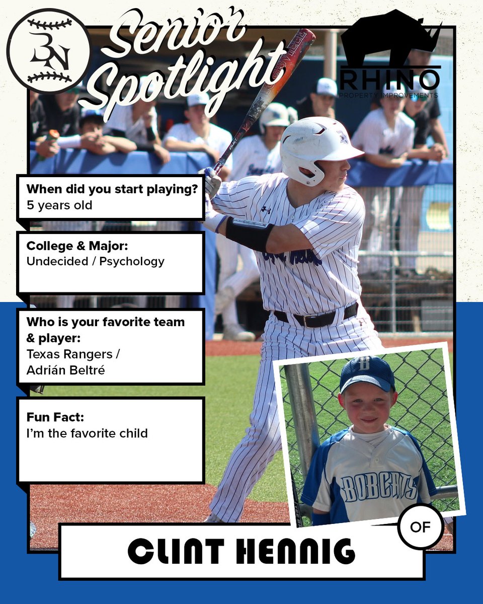 baseballbyron's tweet photo. Senior Spotlight: @clinthennig! Sponsored by Rhino Property Improvements https://t.co/8EXFYxO3kL